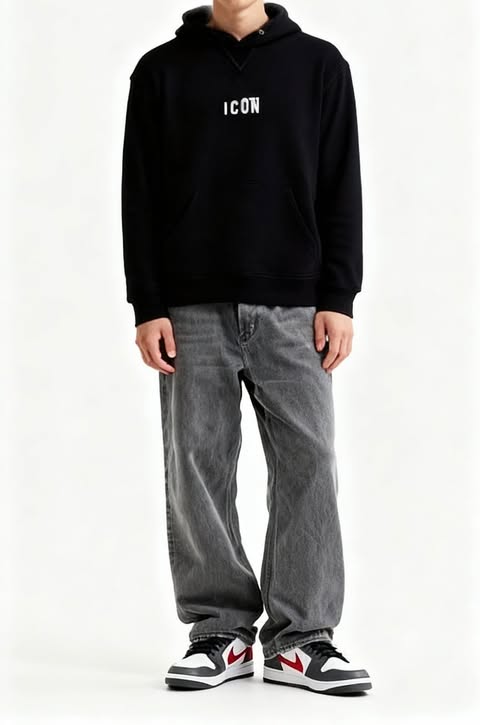 FELPA CON CAPPUCCIO DSQUARED2